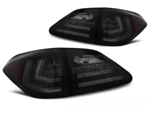 Tuning-Tec LED Lightbar Rückleuchten für Lexus RX III 350 09-12 schwarz/rauch mit dyn. Blinker