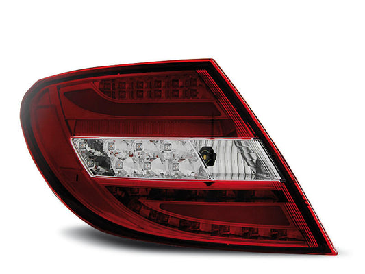 Tuning-Tec LED Lightbar Rückleuchten für Mercedes Benz C-Klasse W204 Limousine 07-10 rot/klar