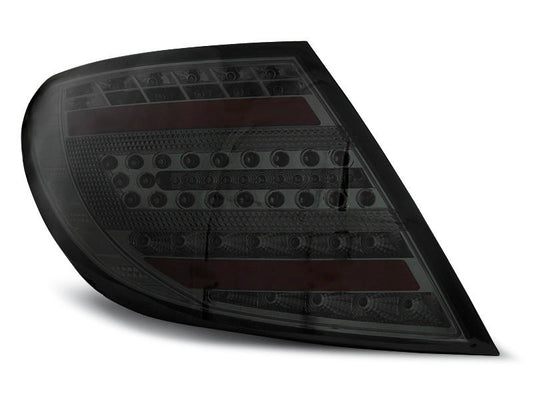 Tuning-Tec Voll LED Lightbar Rückleuchten für Mercedes Benz C-Klasse W204 Limousine 07-10 rauch