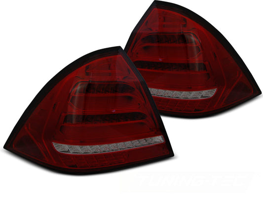 Tuning-Tec Voll LED Lightbar Rückleuchten für Mercedes Benz C-Klasse W203 00-04 rot/rauch mit dynamischem Blinker