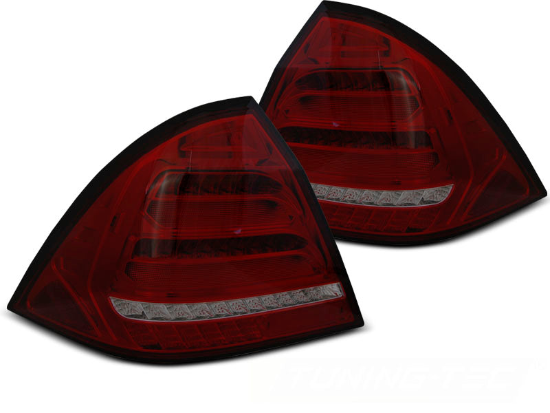 Tuning-Tec LED Lightbar Rückleuchten für Mercedes Benz C-Klasse W203 04-07 Limousine Rot/Rauch Dynamische Blinker