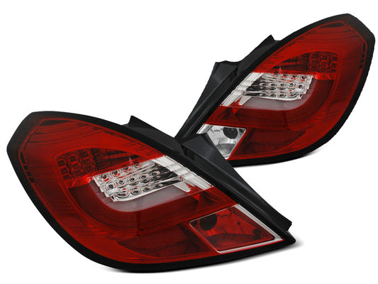 Tuning-Tec LED Lightbar Rückleuchten für Opel Corsa D (3-Türer) 06-14 rot/klar
