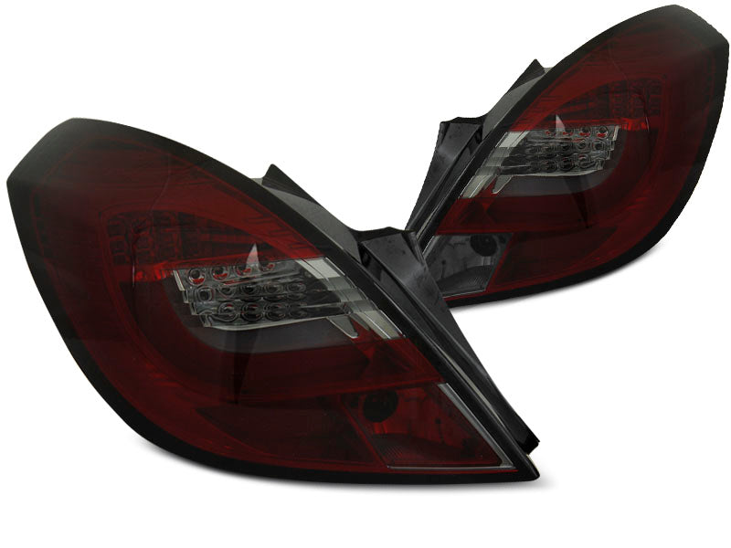 Tuning-Tec LED Lightbar Rückleuchten für Opel Corsa D (3-Türer) 06-14 rot/rauch