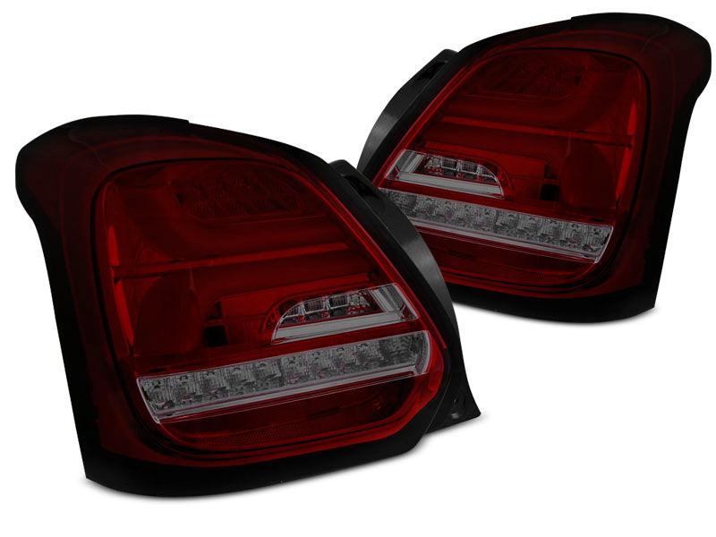 Tuning-Tec Voll LED Lightbar Rückleuchten für Suzuki Swift VI (6) 17+ rot/rauch mit dynamischem Blinker