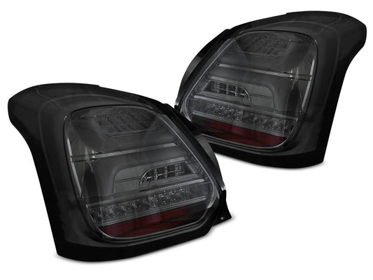 Tuning-Tec Voll LED Lightbar Rückleuchten für Suzuki Swift VI (6) 17+ rauch mit dynamischem Blinker