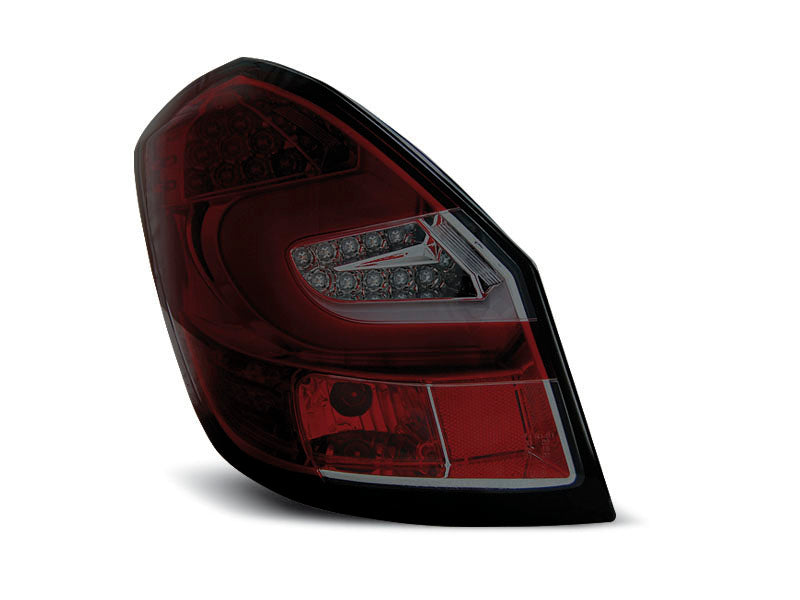 Tuning-Tec LED Lightbar Rückleuchten für Skoda Fabia 2 (5J) 3 und 5 Türer / Kombi 07-14 rot/rauch
