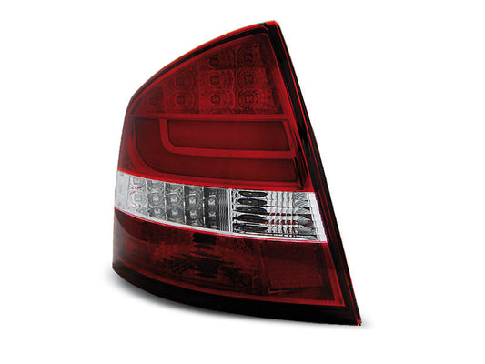 Tuning-Tec LED Lightbar Rückleuchten für Skoda Octavia 2 (1Z) Limousine 04-12 rot/klar