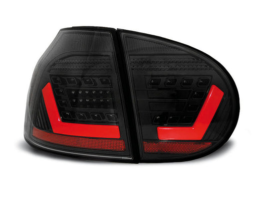 Tuning-Tec LED Lightbar Rückleuchten für VW Golf 5 (V) 03-09 schwarz/rauch mit LED Blinker