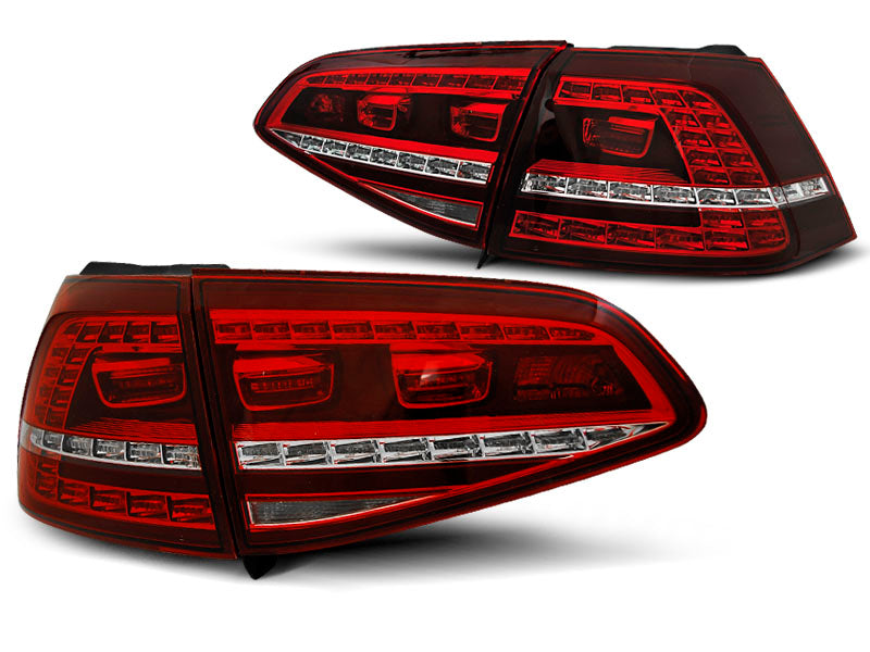 Tuning-Tec LED Rückleuchten für VW Golf 7 (VII) 13-17 rot/klar mit dynamischem Blinker