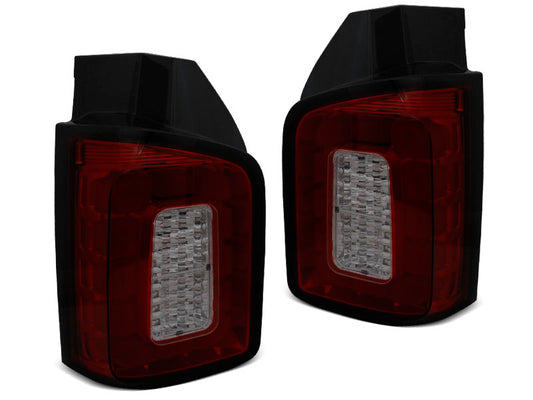 Tuning-Tec Voll LED Lightbar Rückleuchten für VW T6 15-19 rot/rauch
