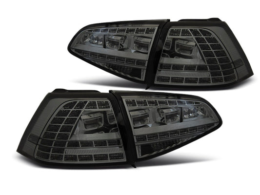 Tuning-Tec LED Rückleuchten für VW Golf 7 (VII) 13-17 chrom/rauch mit dynamischem Blinker