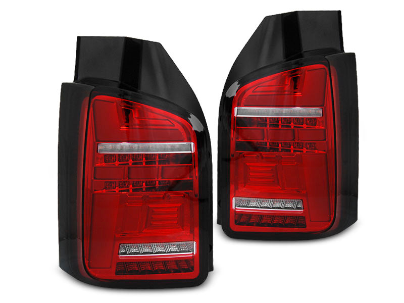 Tuning-Tec Voll LED Lightbar Rückleuchten für VW T6.1 20+ rot/klar mit dynamischem Blinker