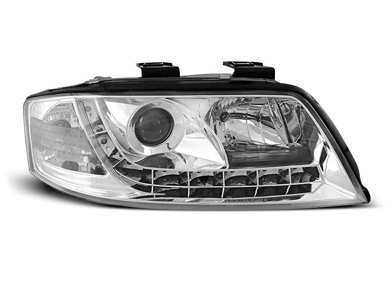 Tuning-Tec LED Tagfahrlicht Scheinwerfer für Audi A6 4B 97-01 chrom