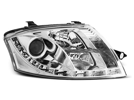 Tuning-Tec LED Tagfahrlicht Scheinwerfer für Audi TT 8N 99-06 chrom