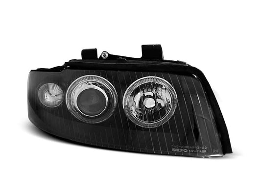 Tuning-Tec Xenon Angel Eyes Scheinwerfer für Audi A4 B6 00-04 schwarz