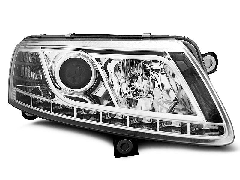 Tuning-Tec LED Tagfahrlicht Scheinwerfer für Audi A6 C6 (4F) 04-08 chrom