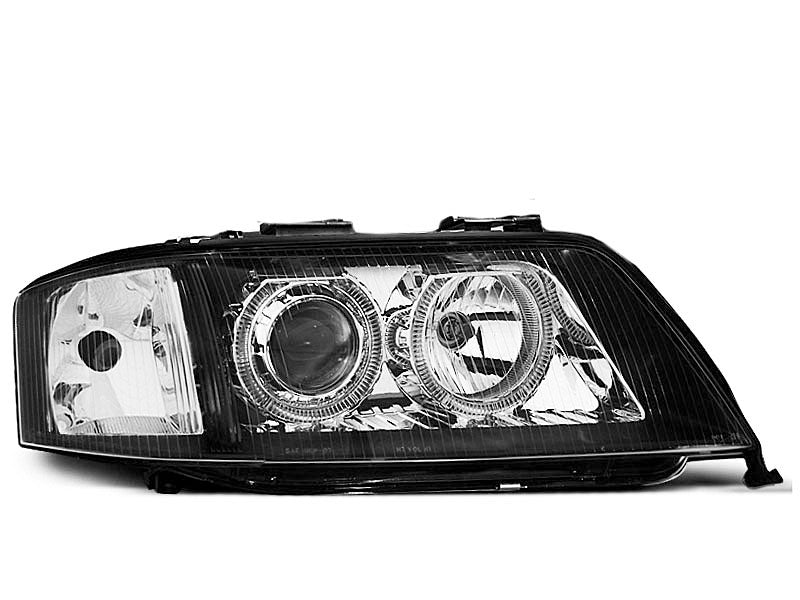 Tuning-Tec Xenon Angel Eyes Scheinwerfer für Audi A6 4B 97-01 schwarz