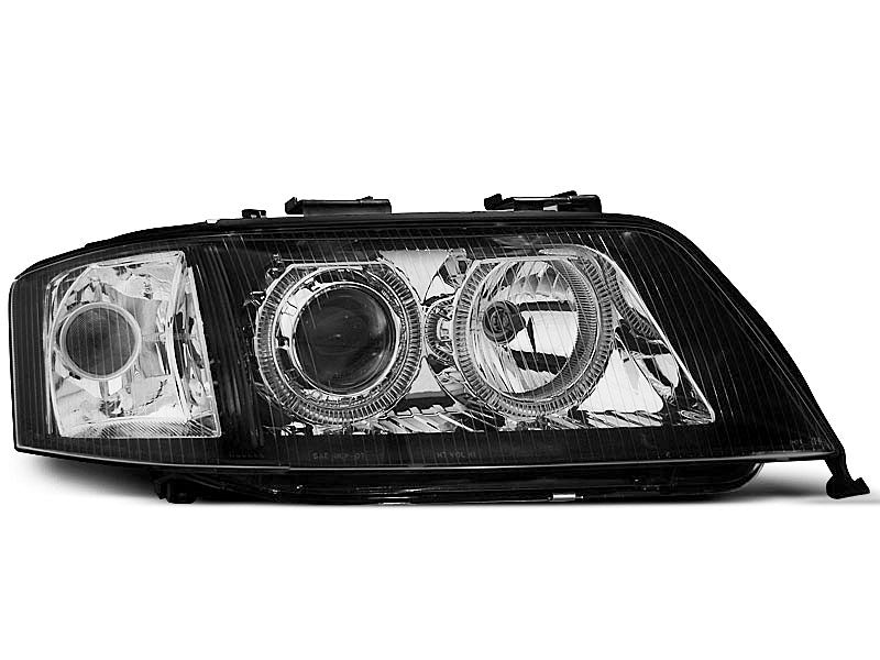 Tuning-Tec Xenon Angel Eyes Scheinwerfer für Audi A6 4B 01-04 schwarz