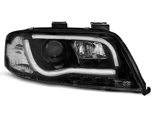Tuning-Tec LED Tagfahrlicht Scheinwerfer für Audi A6 4B 97-01 schwarz LTI