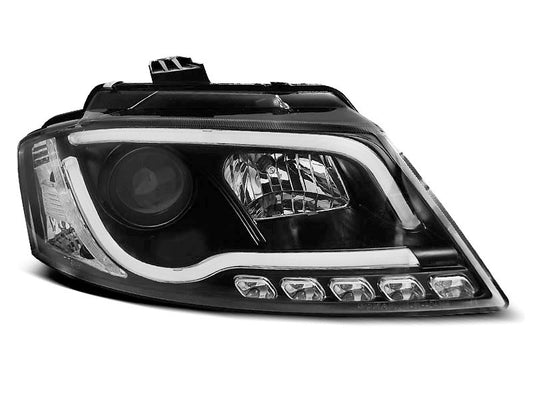 Tuning-Tec LED Tagfahrlicht Scheinwerfer für Audi A3 8P 08-12 schwarz