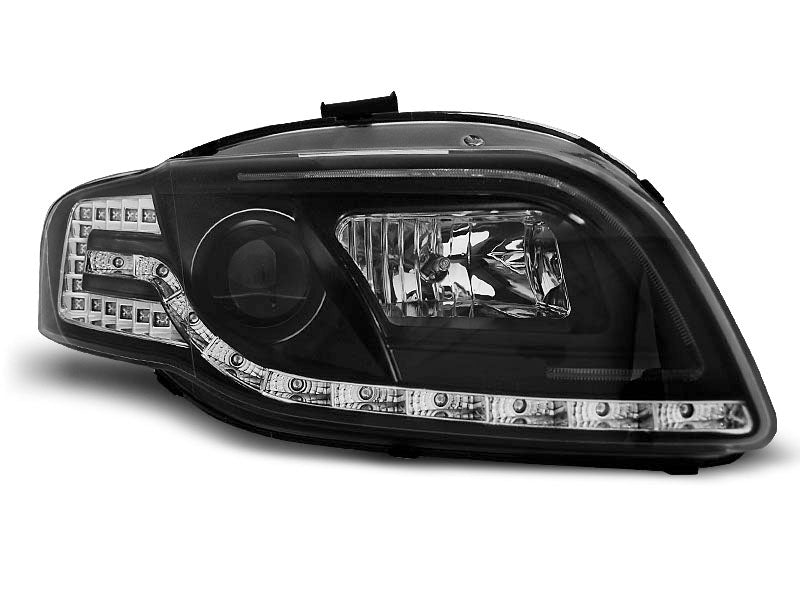 Tuning-Tec LED Tagfahrlicht Scheinwerfer für Audi A4 B7 05-08 schwarz