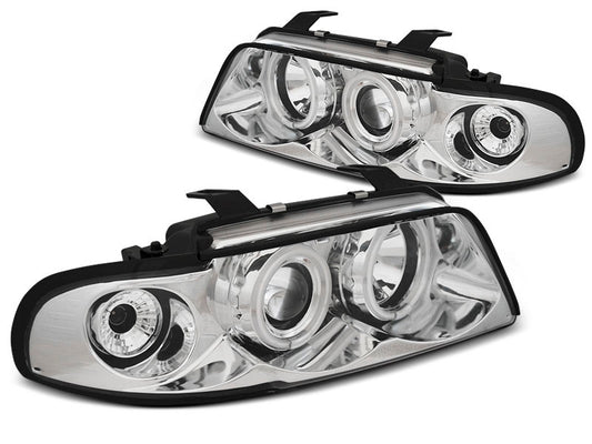 Tuning-Tec LED Angel Eyes Scheinwerfer für Audi A4 B5 94-98 chrom CCFL