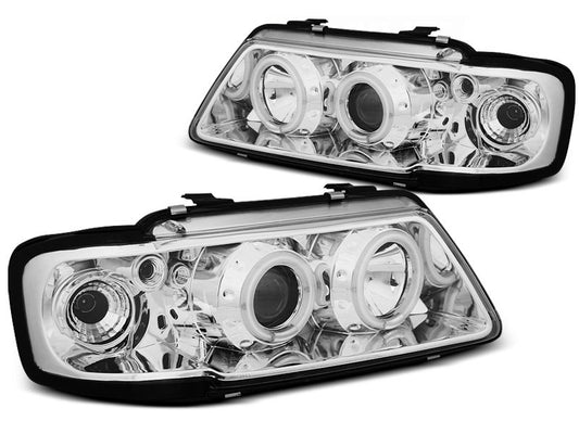 Tuning-Tec CCFL Angel Eyes Scheinwerfer für Audi A3 (8L) 96-00 chrom