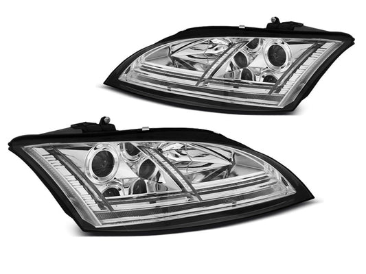 Tuning-Tec Xenon LED Tagfahrlicht Scheinwerfer für Audi TT 8J 06-10 chrom mit Kurvenlicht
