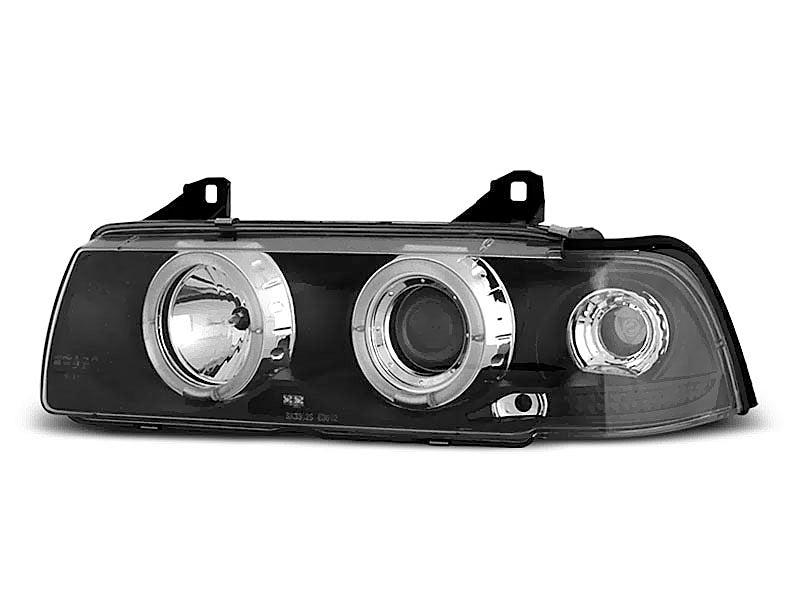 Tuning-Tec LED Angel Eyes Scheinwerfer für BMW 3er E36 Coupe/Cabrio 90-99 schwarz