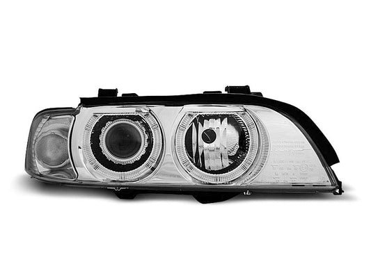 Tuning-Tec Xenon Angel Eyes Scheinwerfer für BMW 5er E39 Facelift 00-03 chrom