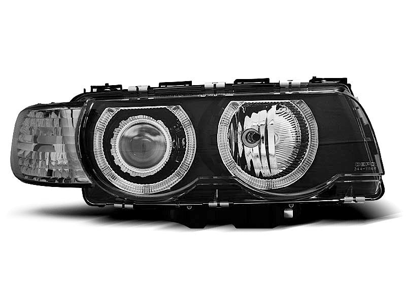 Tuning-Tec Angel Eyes Scheinwerfer für BMW 7er E38 Facelift 98-01 schwarz