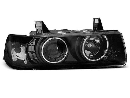 Tuning-Tec CCFL Angel Eyes Scheinwerfer für BMW 3er E36 90-99 schwarz