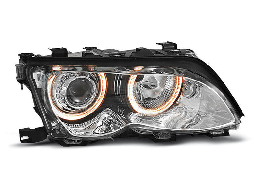 Tuning-Tec Angel Eyes Scheinwerfer für BMW 3er E46 01-05 chrom Set