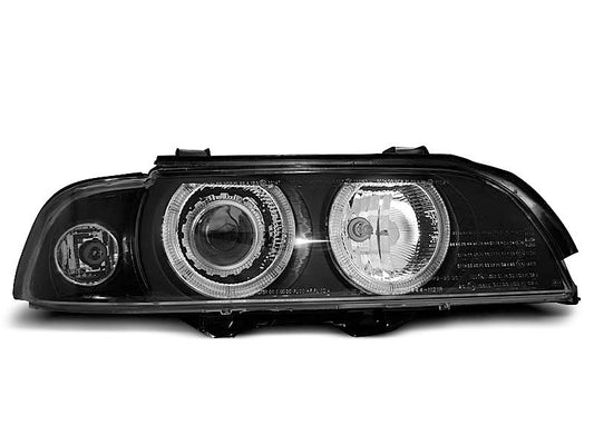 Tuning-Tec Xenon Angel Eyes Scheinwerfer für BMW 5er E39 95-00 schwarz