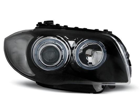 Tuning-Tec Angel Eyes Scheinwerfer für BMW 1er E81, E82, E87, E88 04-11 schwarz