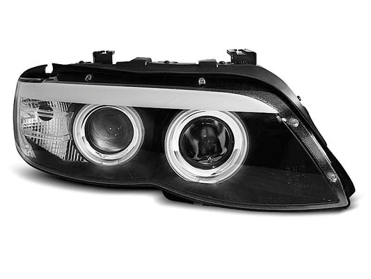 Tuning-Tec Xenon CCFL Angel Eyes Scheinwerfer für BMW X5 E53 03-06 schwarz