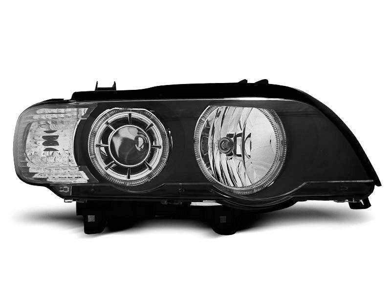 Tuning-Tec Xenon LED Angel Eyes Scheinwerfer für BMW X5 E53 99-03 schwarz
