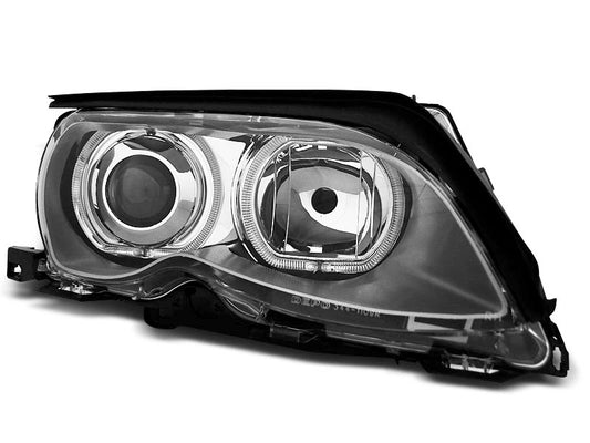 Tuning-Tec LED Angel Eyes Scheinwerfer für BMW 3er E46 01-05 chrom Set