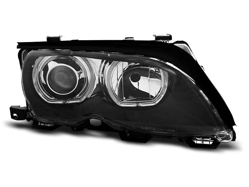 Tuning-Tec LED Angel Eyes Scheinwerfer für BMW 3er E46 01-05 schwarz Set