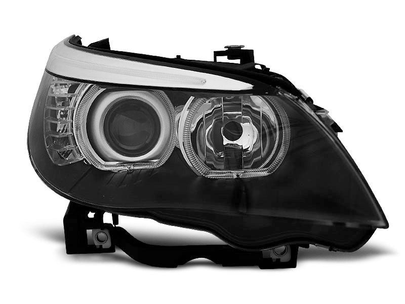 Tuning-Tec LED Angel Eyes Scheinwerfer für BMW 5er E60/E61 03-07 schwarz