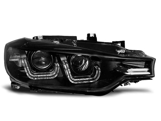 Tuning-Tec Xenon LED Tagfahrlicht Angel Eyes Scheinwerfer für BMW 3er F30/F31 11-15 schwarz