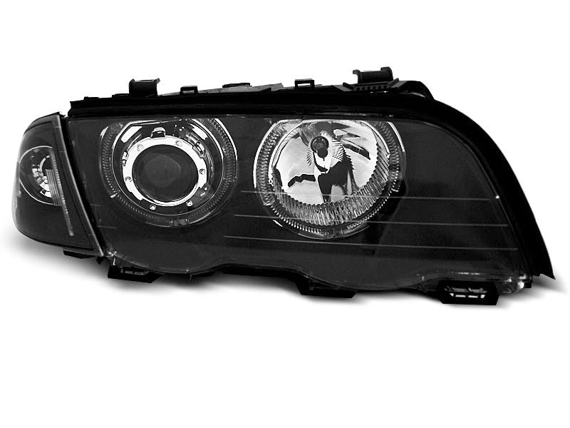 Tuning-Tec LED Angel Eyes Scheinwerfer für BMW 3er E46 98-01 schwarz Set