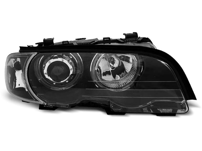 Tuning-Tec LED Angel Eyes Scheinwerfer für BMW 3er E46 Coupe / Cabrio 99-03 schwarz Set