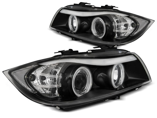 Tuning-Tec CCFL Angel Eyes Scheinwerfer für BMW 3er E90/E91 05-08 schwarz
