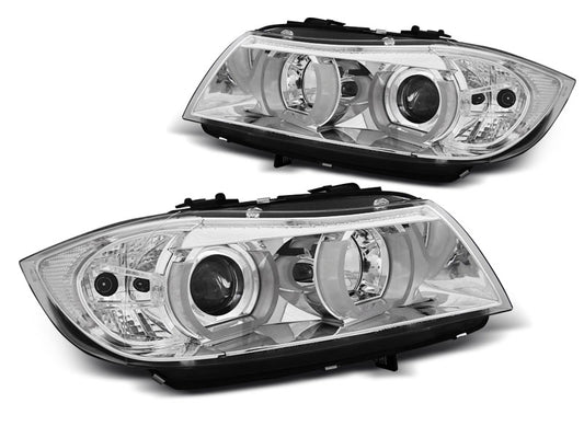 Tuning-Tec Xenon LED Angel Eyes Scheinwerfer für BMW 3er E90/E91 05-08 chrom