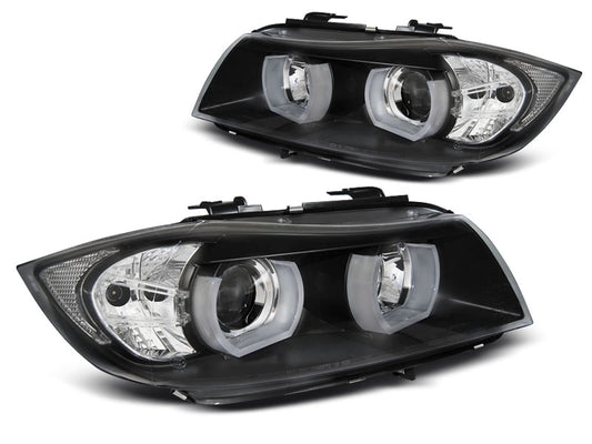 Tuning-Tec Xenon LED Angel Eyes Scheinwerfer für BMW 3er E90/E91 05-08 schwarz
