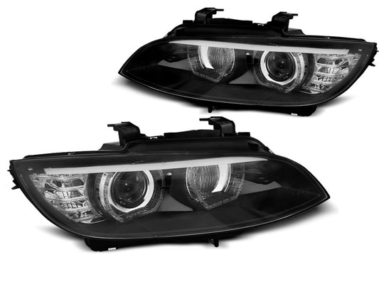 Tuning-Tec 3D Xenon LED Tagfahrlicht Angel Eyes für Scheinwerfer BMW 3er Coupe/Cabrio E92/E93 06-10 schwarz