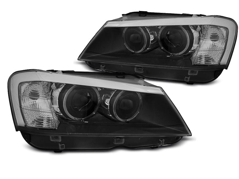 Tuning-Tec LED Tagfahrlicht Angel Eyes Scheinwerfer für BMW X3 F25 10-14 schwarz