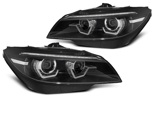 Tuning-Tec Xenon LED Tagfahrlicht Angel Eyes Scheinwerfer für BMW Z4 E89 09-13 schwarz mit LED Blinker