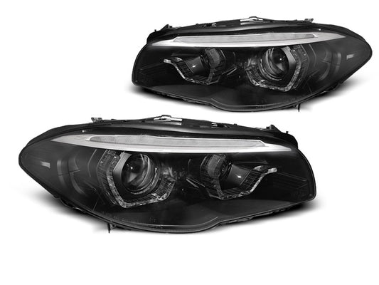 Tuning-Tec Scheinwerfer LED Angel Eyes für BMW 5er F10/F11 Lim./Touring 13-16 schwarz dynamisch